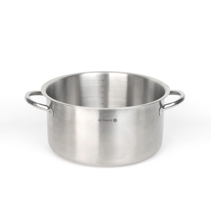 Prim'appety stainless steel casserole De Buyer diameter 28 cm