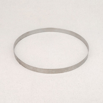 Perforated stainless steel pie ring De Buyer 28.5 cm
