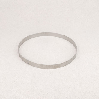 Perforated stainless steel pie ring De Buyer 20.5 cm
