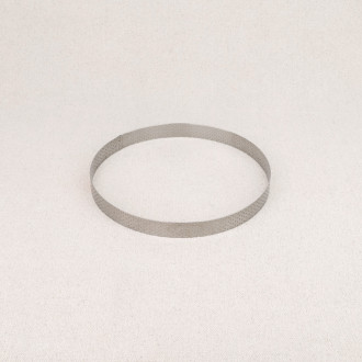 Perforated stainless steel pie ring De Buyer 15.5 cm