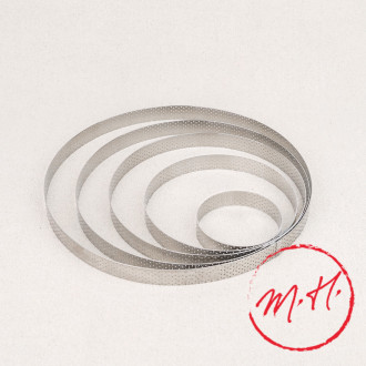 Cercle à tarte perforé en inox De Buyer