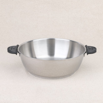 Twisty rounded sauté pan ø 24cm with silicone handles
