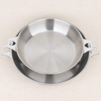 Twisty stainless steel frying pan De Buyer