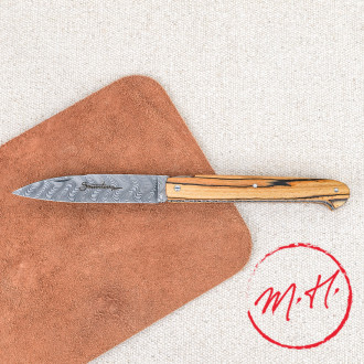 Sauveterre Laguiole knife with damascus blade and Aubrac handle