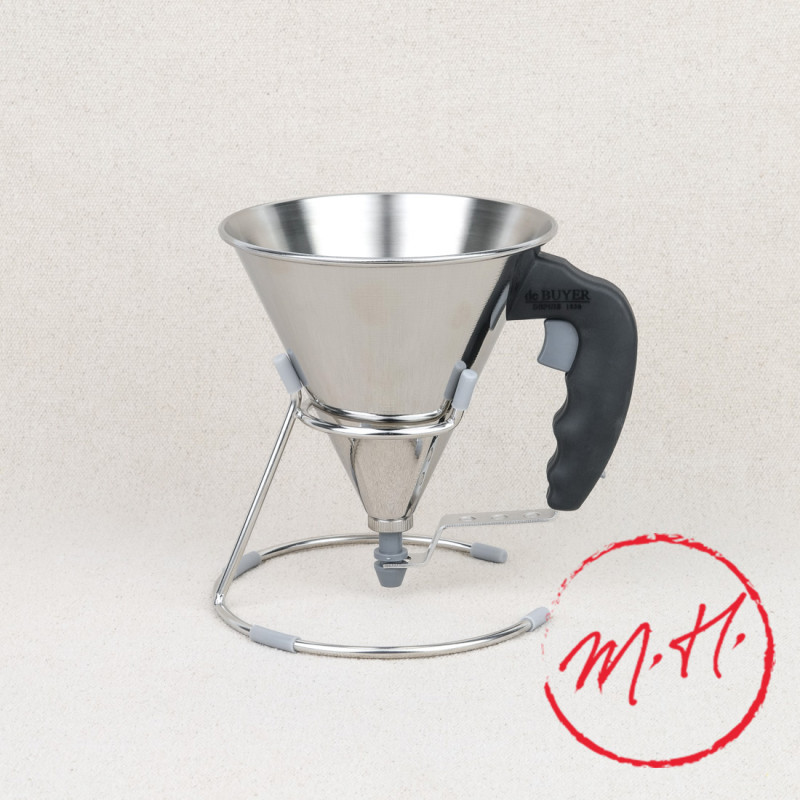 Mini sauce funnel with stand De Buyer