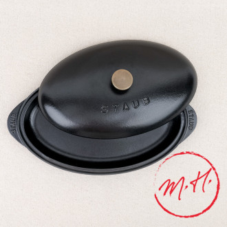 Staub cast iron oval baking dish
