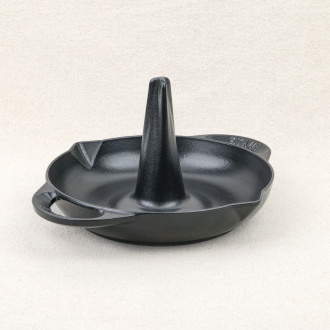 Cast iron roaster with Staub spit
