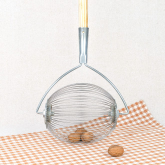 Walnut ball with wooden handle
