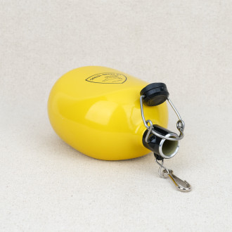 Shiny yellow aluminium water bottle