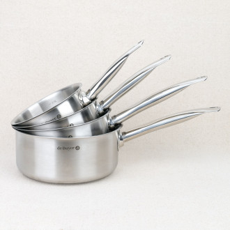De Buyer brushed stainless steel saucepan