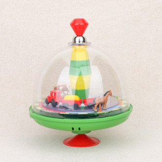 Toupie globe musicale ferme