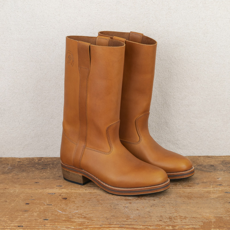 Gardian Botte Camarguaises en cuir naturel