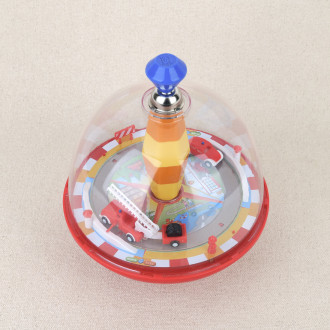 Toupie globe musicale pompiers