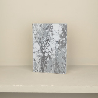 A5 notebook in grey marbled paper