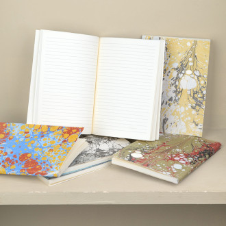 A5 marbled paper notebook with line