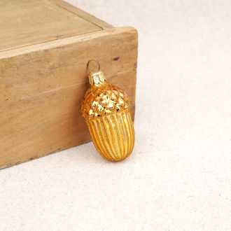 Golden acorn hanging decoration