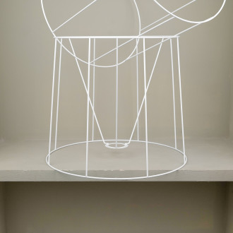 Drum-shaped lampshade carcass