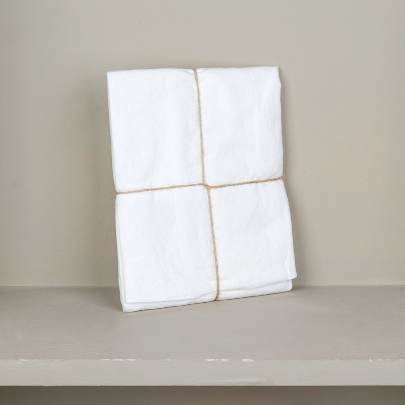 Linen and cotton snow pillowcase