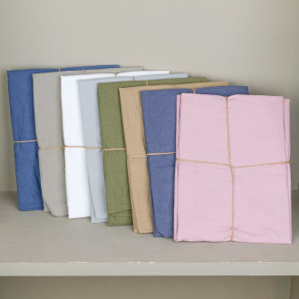 Linen and cotton pillowcase