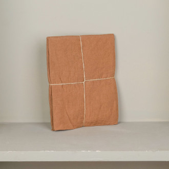 Pillowcase 100% cognac linen