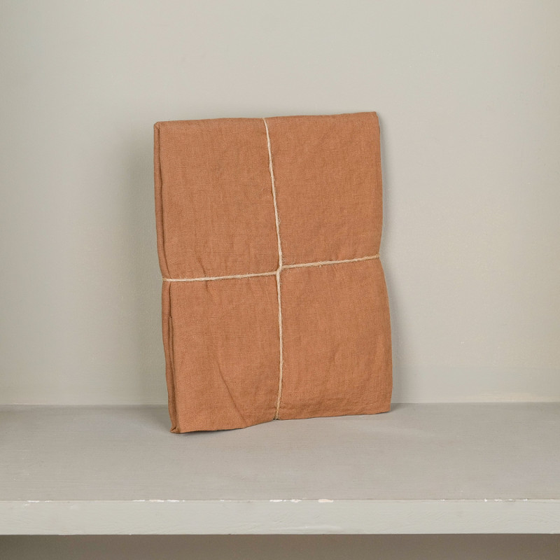 Pillowcase 100% cognac linen