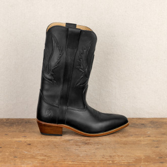 Black Santiag gardiane boot