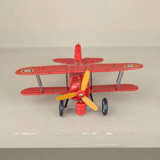 Red mechanical airplane