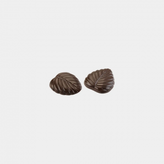 Feuilles d'arbre en chocolat noir