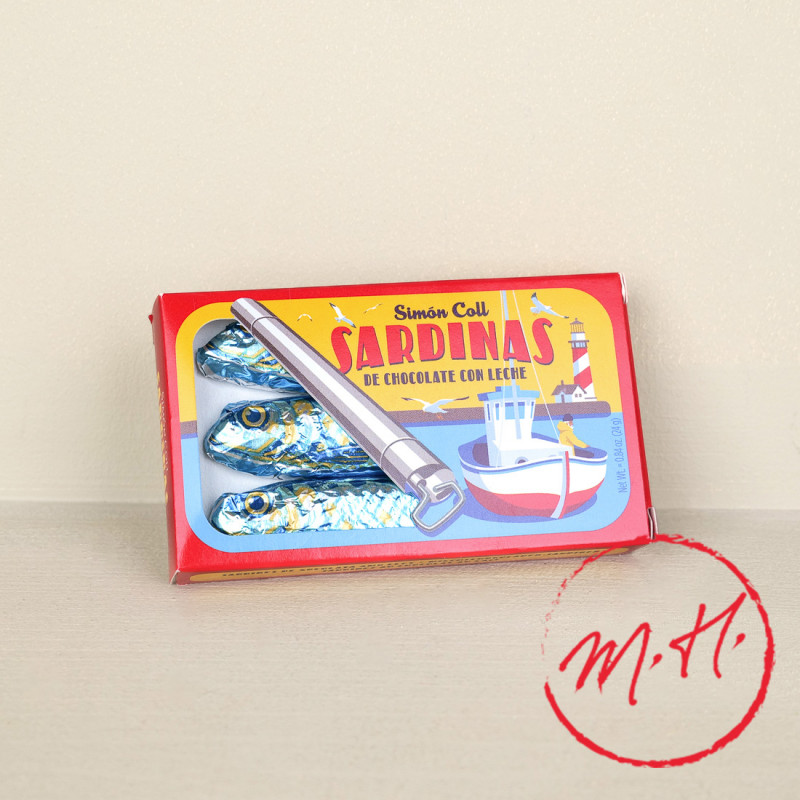 Sardines en chocolat au lait façon conserve