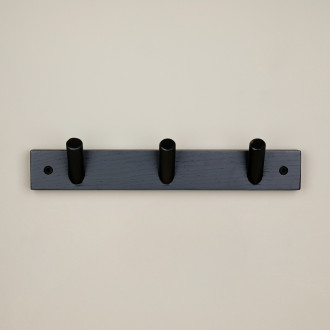 Black wooden coat rack