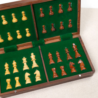 Jeu d'échecs pliable en bois
