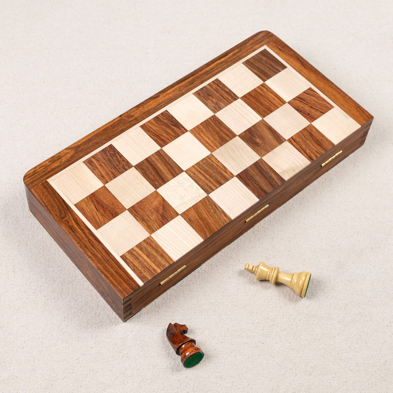 Jeu d'échecs pliable en bois