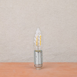 Ampoule LED torche E14 / 2,5W verre transparent