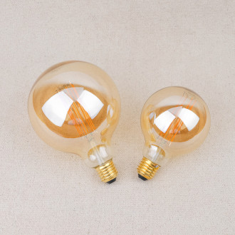 Ampoule ambrée LED globe - E27/8,8W