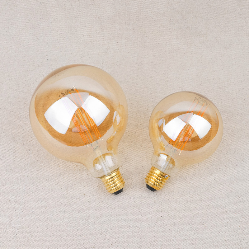 Amber LED globe bulb - E27/8.8W