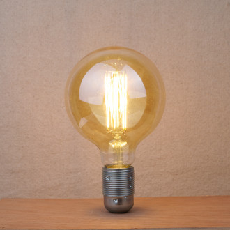 Amber LED globe bulb diam 12.5 cm