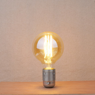 Ampoule ambrée LED globe diam 9,5 cm