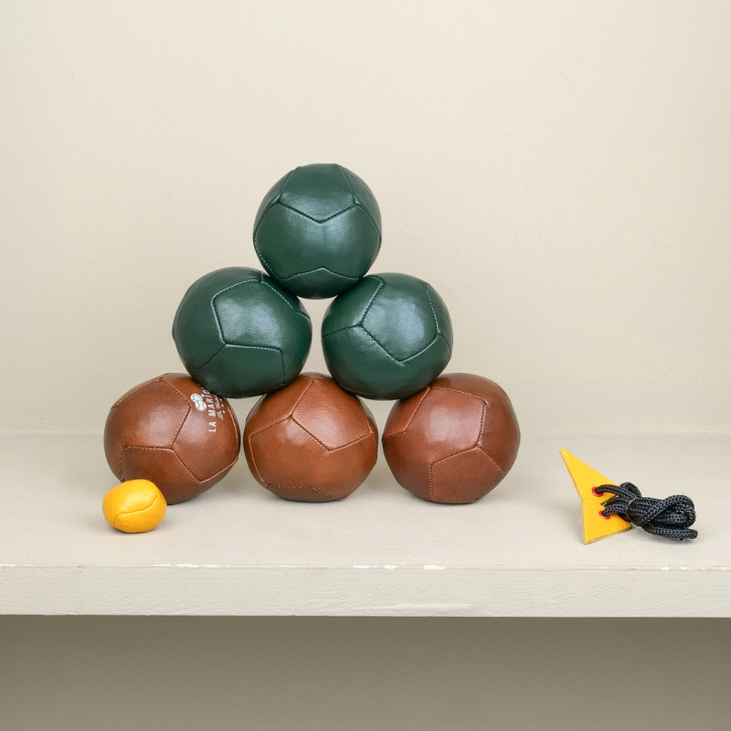 Boules de pétanque souples vert cognac