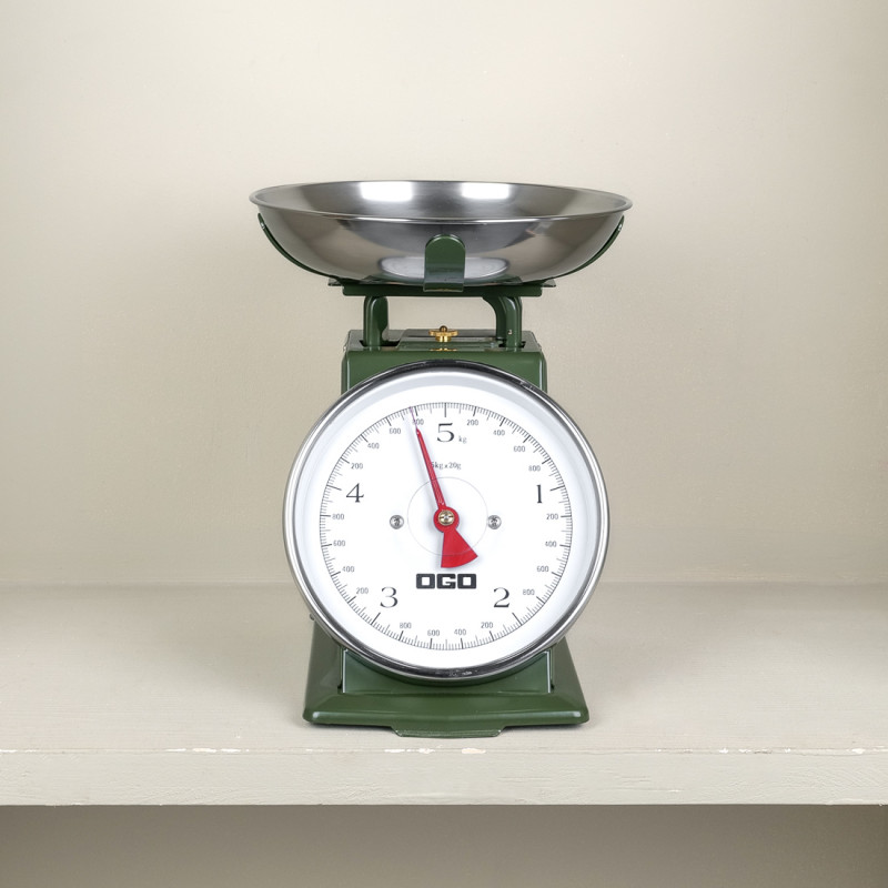 Khaki green food scale