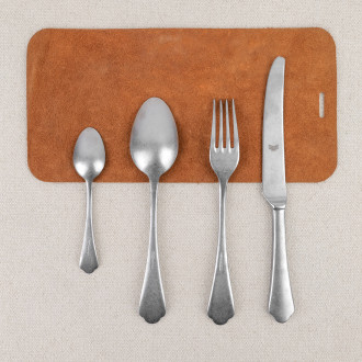 24-piece household set in smooth pewter