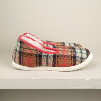 Traditional Charentais tartan slippers