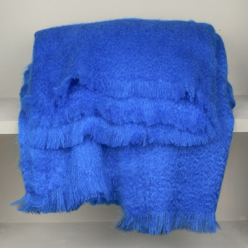 Plaid en mohair 140 x180 cm atlantique