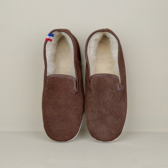 Chaussons Charentaises croute de cuir