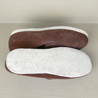 Chaussons Charentaises croute de cuir