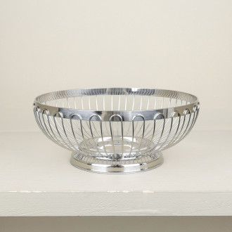 Panière à pain chromée