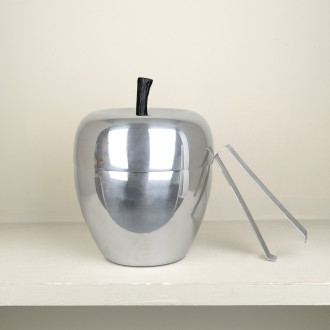 Apple ice bucket with tongs