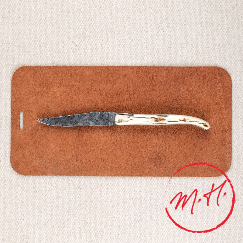 Laguiole Eiffel Tower knife, mammoth ivory crust handle