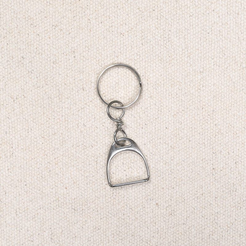 Nickel stirrup key ring