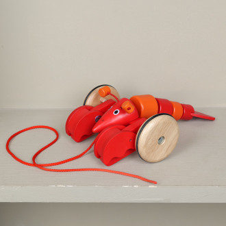 Homard en bois à tirer