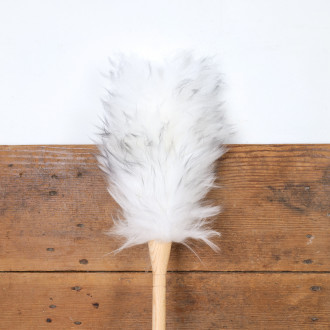 Grey lambswool feather duster